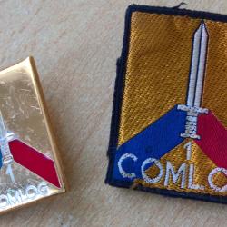 Lot 2 insignes 1er COMLOG