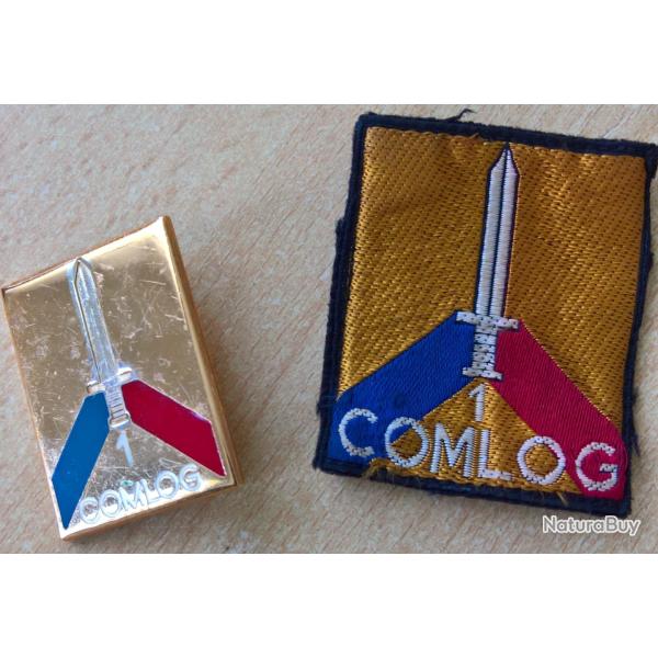 Lot 2 insignes 1er COMLOG