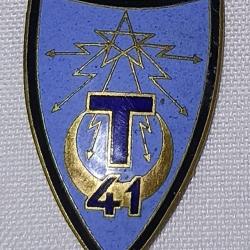 Insigne 41&egrave;me R&eacute;giment de Transmission MARDINI D&eacute;pose bomb&eacute; 1945