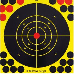 Lot de 10 cibles adh&eacute;sives fluorescentes r&eacute;actives - 20X20cm