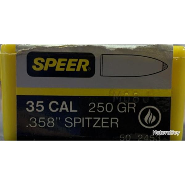 Ogives Speer 35 cal 358 diam 250gr Spitzer x50