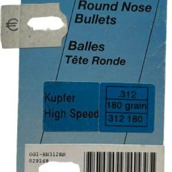 Ogives HN 312 RN 180gr x100