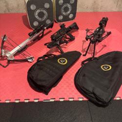 Lot 3 arbal&egrave;tes Cobra R9 + Siege 300 + Torpedo + accessoires (traits, cibles) - PRIX BAS