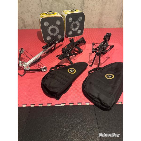 Lot 3 arbal�tes Cobra R9 + Siege 300 + Torpedo + accessoires (traits, cibles) - PRIX BAS