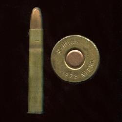 .476 x 3" NITRO - RARE - marquage : KYNOCH 476 NITRO - &eacute;tui 76 mm - balle - Port Compris