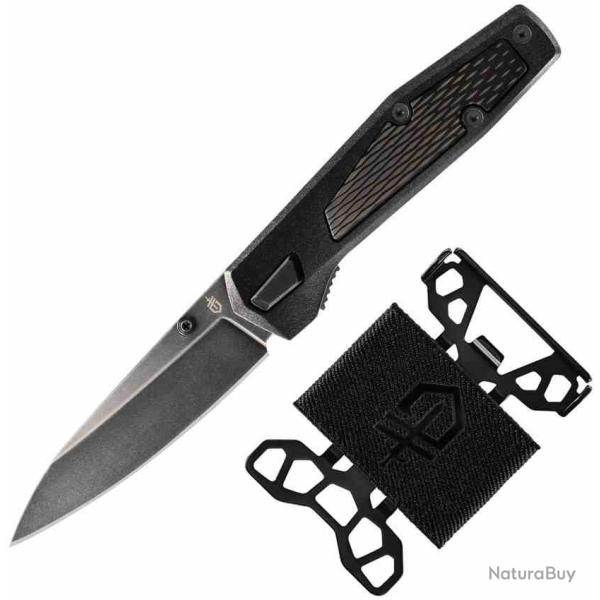 Pack Combo Couteau Gerber Fuse Lame Acier 7Cr17MoV & Portefeuille Barbill Acier Inoxydable G1073034