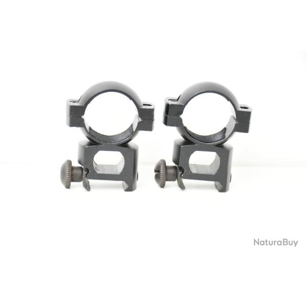 Colliers Alu 25,4mm Haut  rail de 21mm