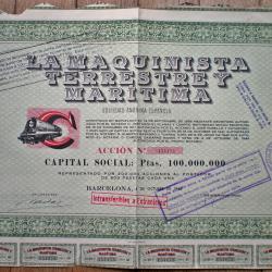 Espagne L'Ing&eacute;nieur en G&eacute;nie Civil et Maritime Action 1948 Spain Maquinista Terrestre y Maritima
