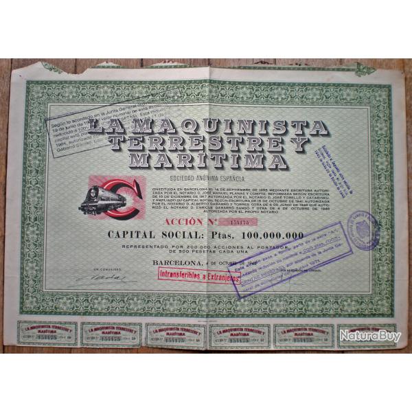 Espagne L'Ing�nieur en G�nie Civil et Maritime Action 1948 Spain Maquinista Terrestre y Maritima