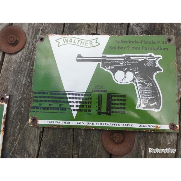 plaque �maill�e walther P 38