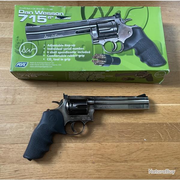 R�plique airsoft Dan wesson 715 6 revolverCO2 6mm 1,9joules