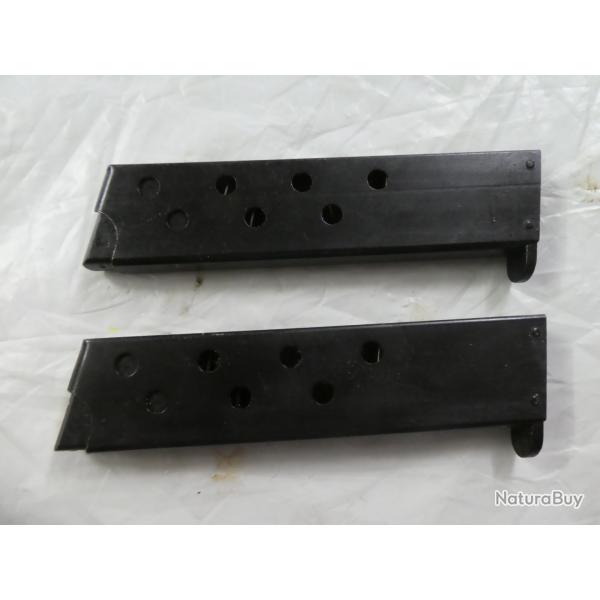 lot de 2 chargeurs pour pistolet d'alarme ERMA  EGP45 cal 8mm