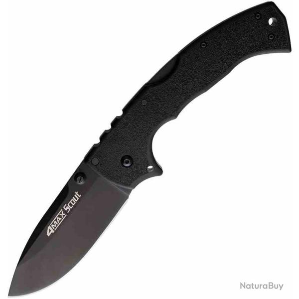 Couteau Cold Steel 4-Max Scout Lame Drop Point Acier AUS-10A Black Manche Griv-Ex Noir CS62RQBKBK