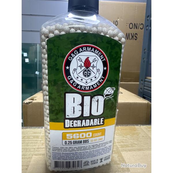 Billes bio gg 6mm 0,25 grammes