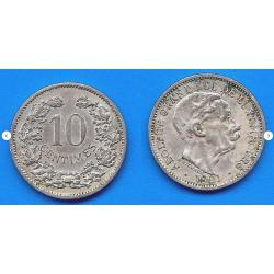 Luxembourg 10 Centimes 1901 Piece Centime De Francs Franc Cent