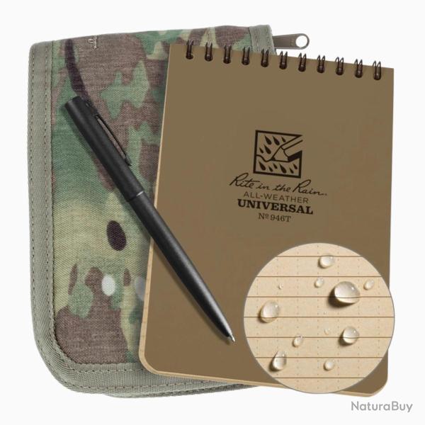 Kit Notes Imperm�able 10x15 Top Spiral + Housse Multicam�