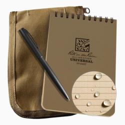 Kit Notes Imperm&eacute;able 10x15 Top Spiral + Housse Tan