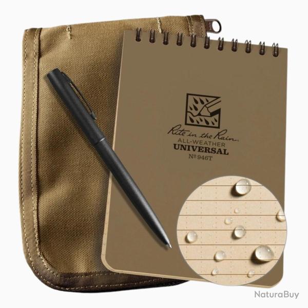 Kit Notes Imperm�able 10x15 Top Spiral + Housse Tan