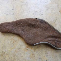 holster &eacute;tui ancien faux chevreau revolver porte monnaie 320 6mm 6.35 petits trous d'usure sur c&ocirc;t&eacute;