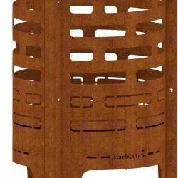 Brasero Design en Acier Corten Pr&eacute;-Oxyd&eacute; - Foyer Ext&eacute;rieur Haute Performance LIVRAISON OFFERTE