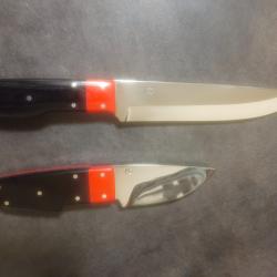 Superbe  couteaux de chasse MG Coutelier G&eacute;rard Masse , couteau et Skinner