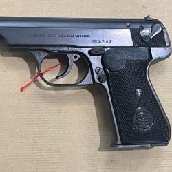 pistolet SAUER mod&egrave;le 38 H calibre 7.65 WWII + &eacute;tui cuir