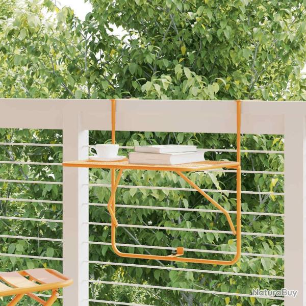 Table de balcon Jaune 60x40 cm Acier