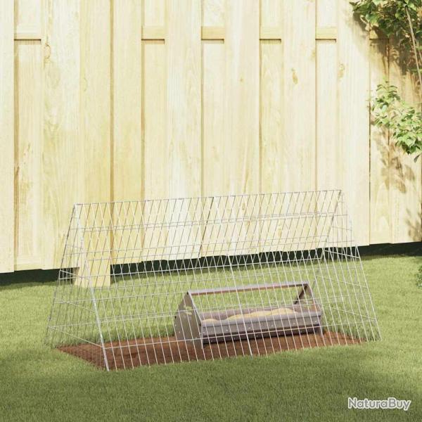 Cage � poules Argent 110 x 55 x 55 cm Acier galvanis�