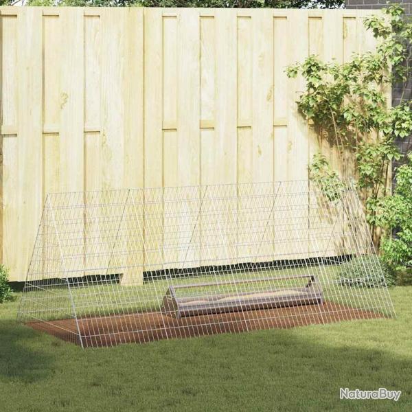 Cage � poules Argent 215 x 100 x 85 cm Acier galvanis�