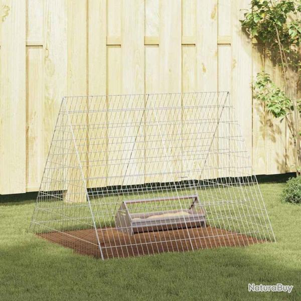 Cage � poules Argent 110 x 100 x 85 cm Acier galvanis�