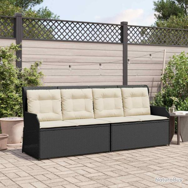 Banc de jardin Noir polyrotin