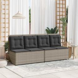 Banc de jardin Gris clair polyrotin