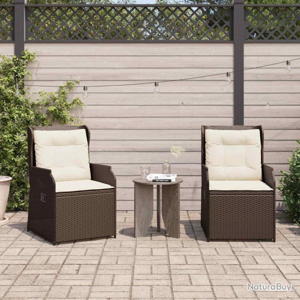 Banc de jardin 2 pcs Marron polyrotin