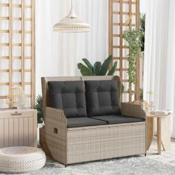 Banc de jardin Gris clair polyrotin