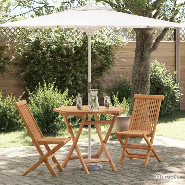Ensemble de salle � manger pour jardin 3 pcs Marron