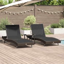 Transat 3 pcs Marron 197 x 70 x 82 cm polyrotin