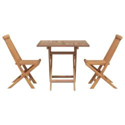 Ensemble de salle &agrave; manger pour jardin 3 pcs Marron