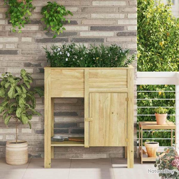 Jardin haut avec �tag�re Marron Pin�de impr�gn�e