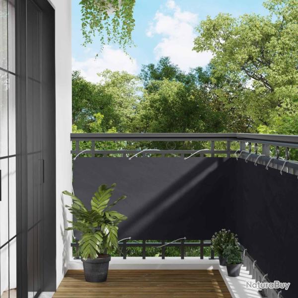 �cran de balcon Noir 75 x 200 cm Oxford alu enduit de PU