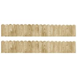 Rouleaux de bordure 2 pcs 120 cm Bois de pin impr&eacute;gn&eacute;