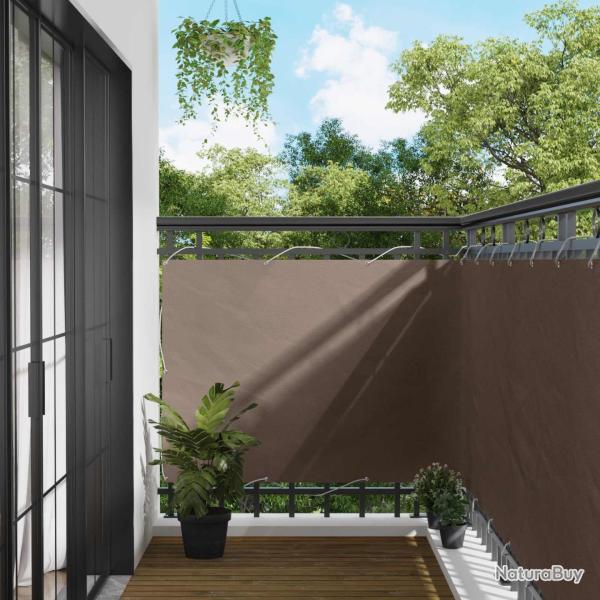 �cran de balcon Taupe 110 x 500 cm Tissu Oxford
