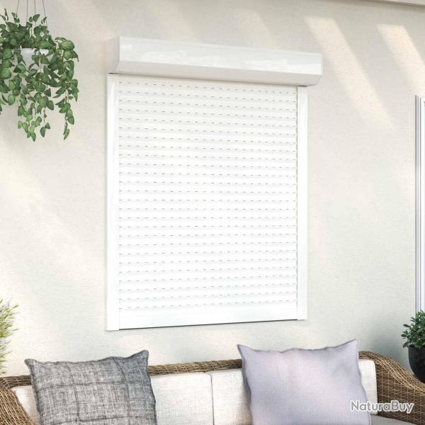 Store Roulant Blanc 100 x 130 cm Aluminium et Polyur�thane