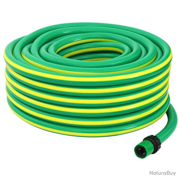Tuyau de jardin 5 couches Vert et jaune 12 mm 30 m PVC