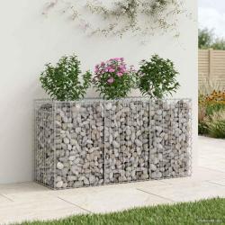 Lit sur&eacute;lev&eacute; gabion Argent&eacute; 150 x 50 x 80 cm Acier galvanis&eacute;