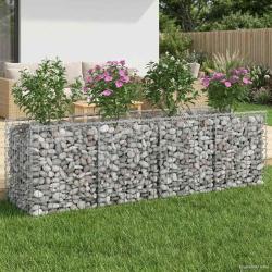Lit sur&eacute;lev&eacute; gabion Argent&eacute; 200 x 50 x 60 cm Acier galvanis&eacute;