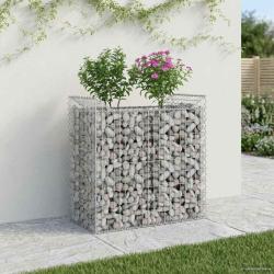 Lit sur&eacute;lev&eacute; gabion Argent&eacute; 50 x 100 x 100 cm Acier galvanis&eacute;