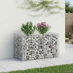 Lit sur&eacute;lev&eacute; gabion Argent&eacute; 50 x 100 x 60 cm Acier galvanis&eacute;