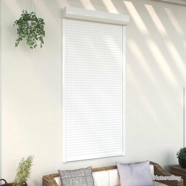 Store Roulant Blanc 110 x 220 cm Aluminium et Polyur�thane