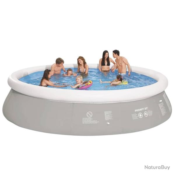 Jilong Piscine ronde gonflable Gris 450 x 122 cm