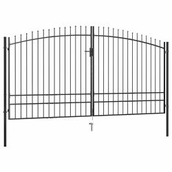Portail double Woerden avec t&ecirc;te en pointe 400x249,5 cm